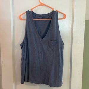 Madewell Cotton Pocket Tank (Blue)